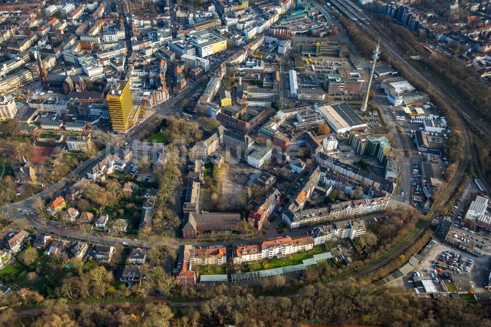 Luftbild Gelsenkirchen - Stadtansicht vom Innenstadtbereich in Gelsenkirchen im Bundesland Nordrhein-Westfalen