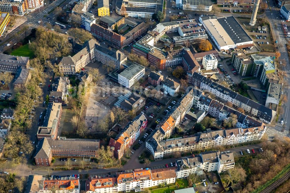 Luftaufnahme Gelsenkirchen - Stadtansicht vom Innenstadtbereich in Gelsenkirchen im Bundesland Nordrhein-Westfalen