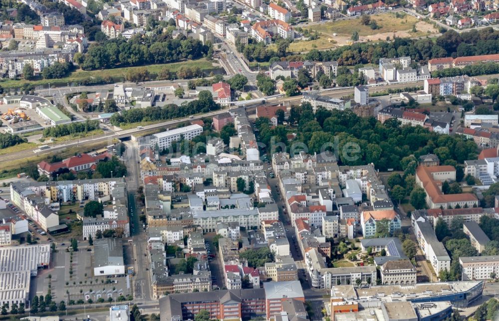 Gera aus der Vogelperspektive: Stadtansicht vom Innenstadtbereich in Gera im Bundesland Thüringen