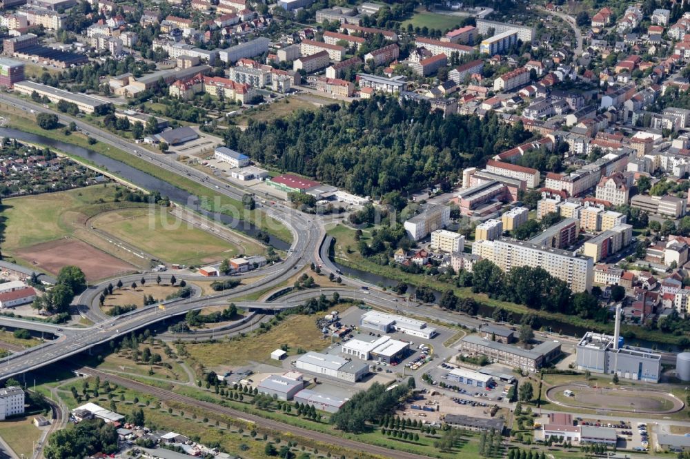 Luftbild Gera - Stadtansicht vom Innenstadtbereich in Gera im Bundesland Thüringen