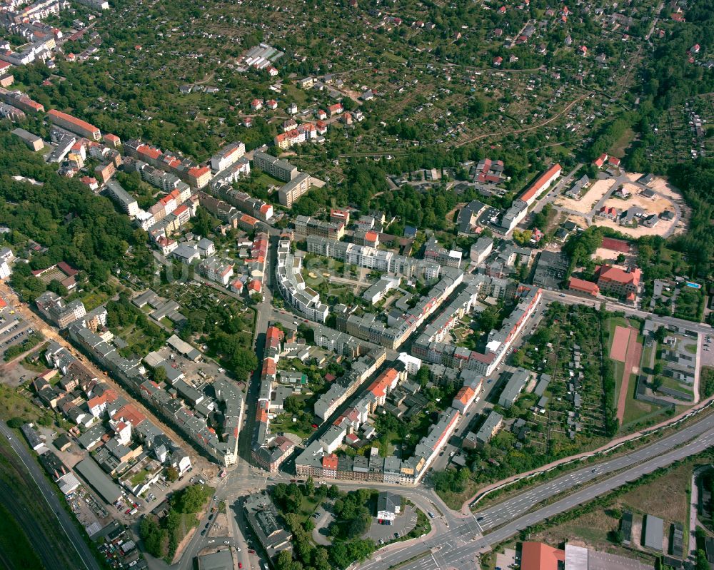 Luftaufnahme Gera - Stadtansicht vom Innenstadtbereich in Gera im Bundesland Thüringen, Deutschland