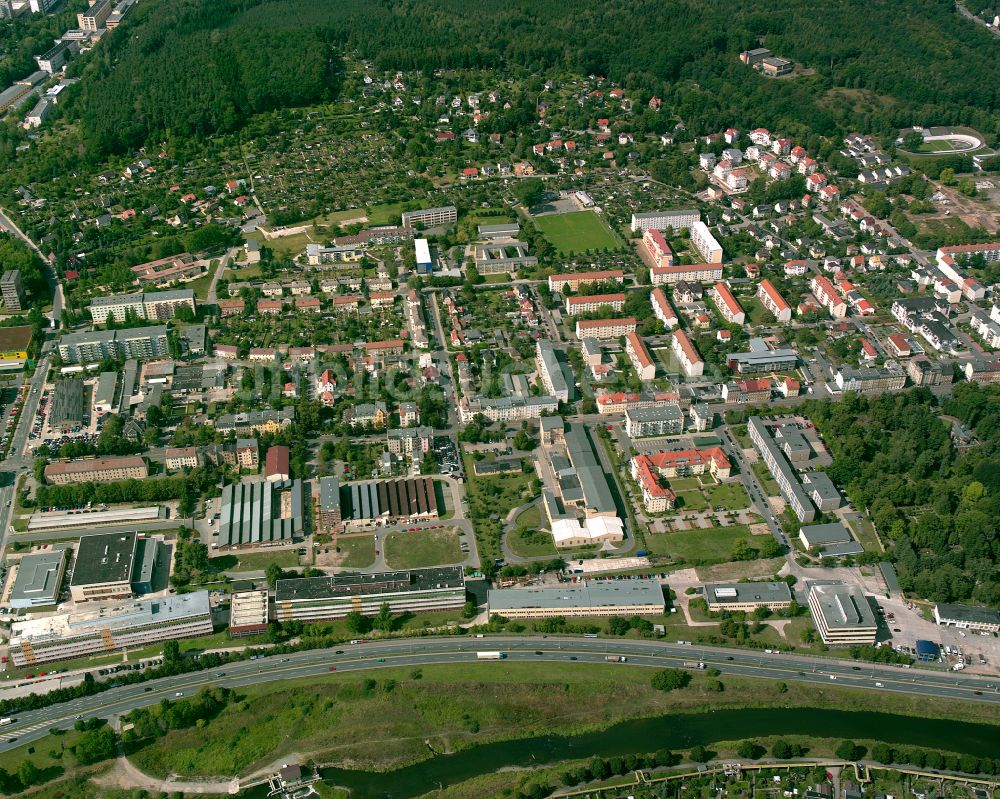 Luftbild Gera - Stadtansicht vom Innenstadtbereich in Gera im Bundesland Thüringen, Deutschland