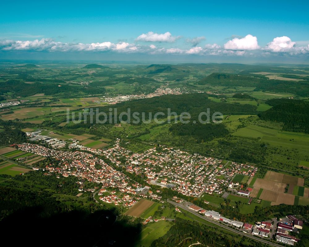 Luftbild Gingen an der Fils - Stadtansicht vom Innenstadtbereich in Gingen an der Fils im Bundesland Baden-Württemberg, Deutschland