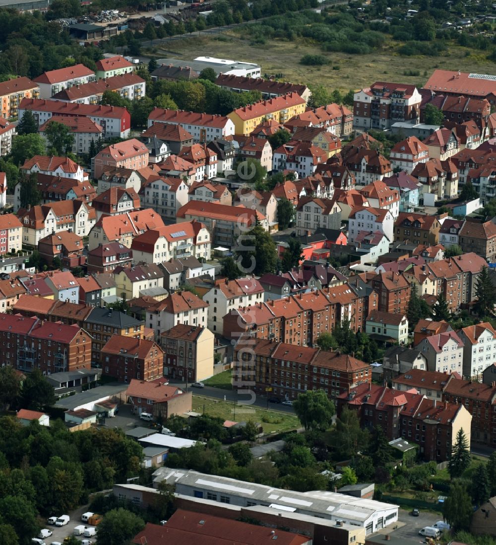 Gotha von oben - Stadtansicht vom Innenstadtbereich in Gotha im Bundesland Thüringen