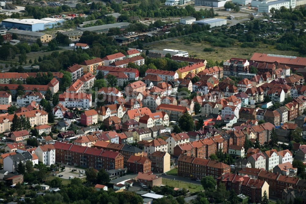 Gotha aus der Vogelperspektive: Stadtansicht vom Innenstadtbereich in Gotha im Bundesland Thüringen