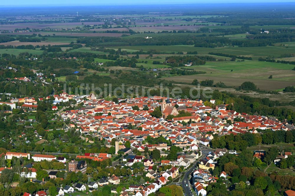 Luftaufnahme Gransee - Stadtansicht vom Innenstadtbereich in Gransee im Bundesland Brandenburg, Deutschland