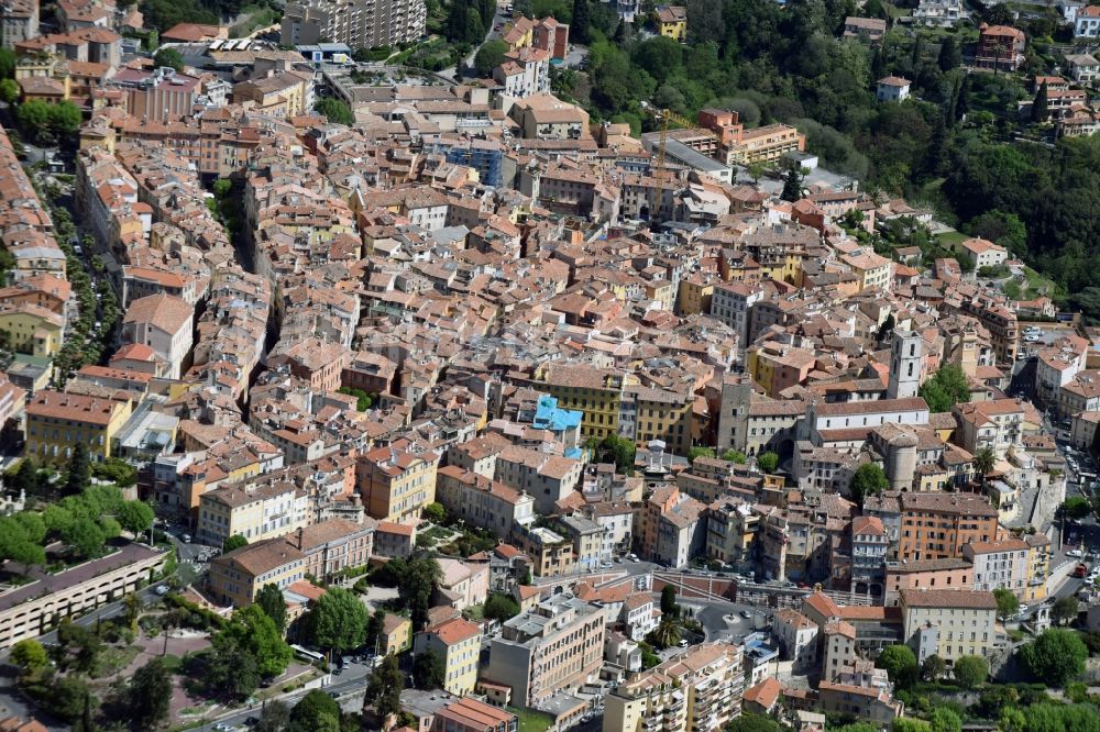 Luftaufnahme Grasse - Stadtansicht vom Innenstadtbereich in Grasse in Provence-Alpes-Cote d'Azur, Frankreich