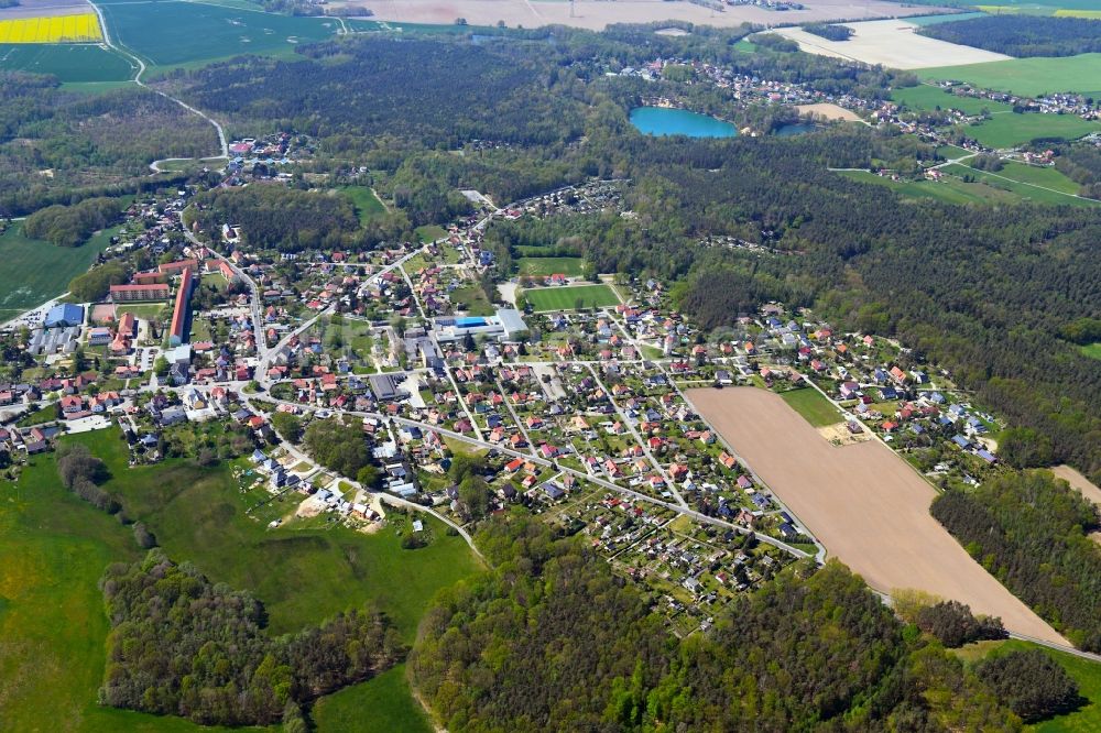 Luftbild Großdubrau - Stadtansicht vom Innenstadtbereich in Großdubrau im Bundesland Sachsen, Deutschland