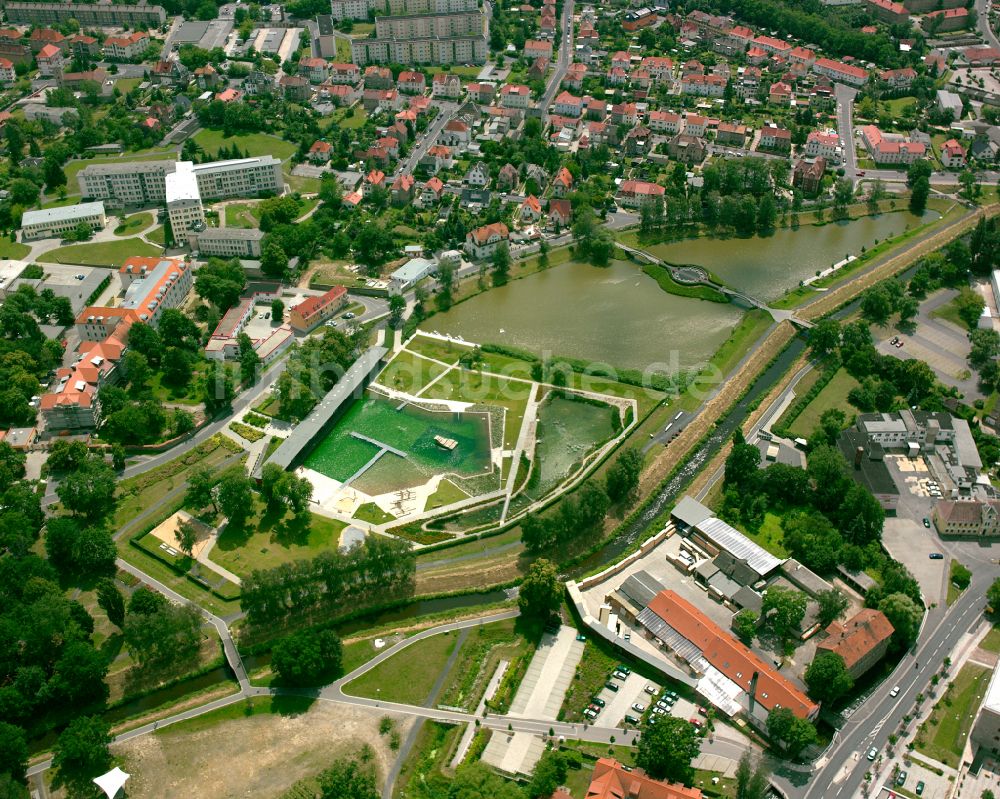 Großenhain von oben - Stadtansicht vom Innenstadtbereich in Großenhain im Bundesland Sachsen, Deutschland