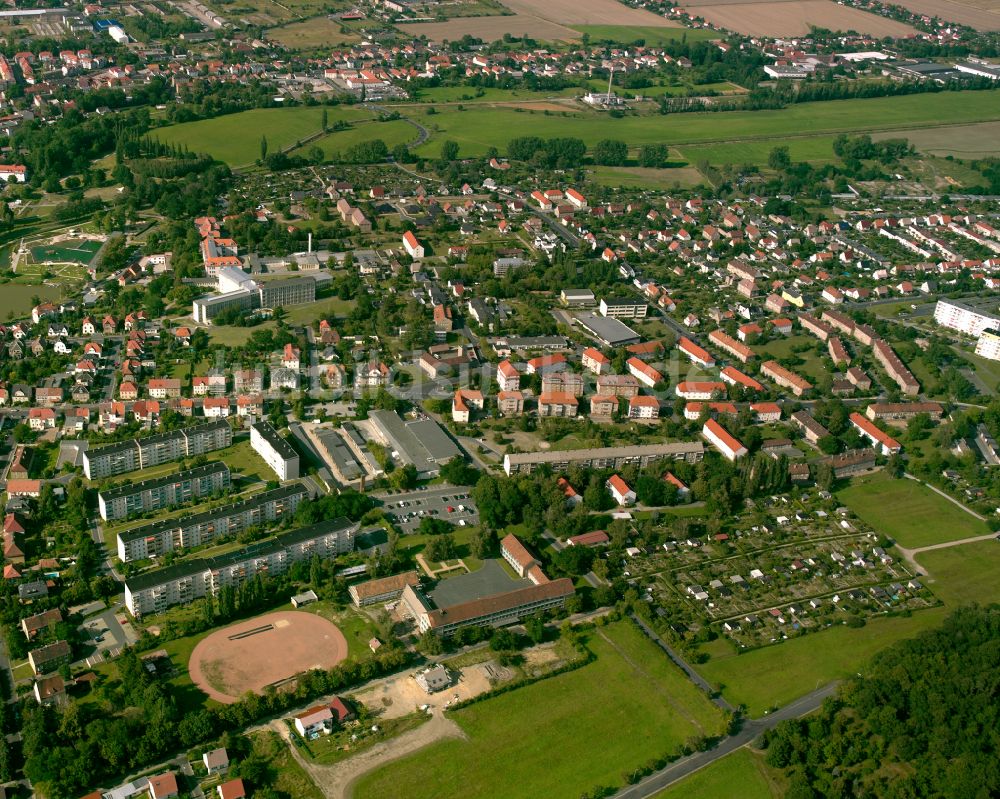 Großenhain von oben - Stadtansicht vom Innenstadtbereich in Großenhain im Bundesland Sachsen, Deutschland