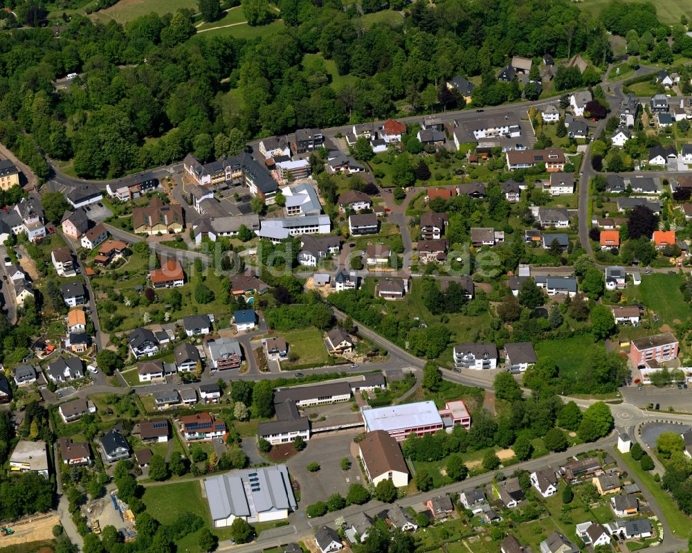 Luftaufnahme Hachenburg - Stadtansicht vom Innenstadtbereich in Hachenburg im Bundesland Rheinland-Pfalz