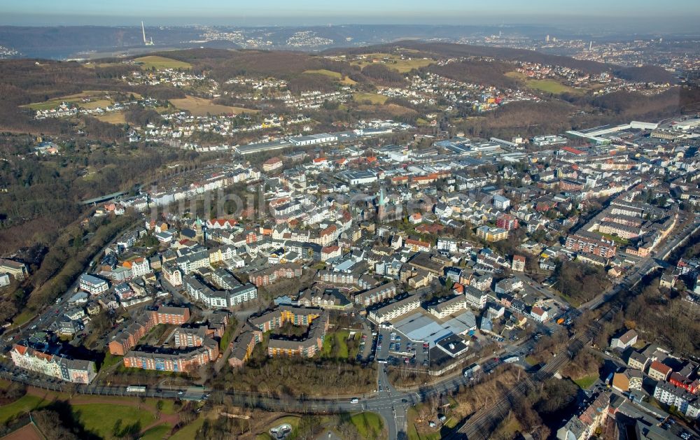 Luftbild Hagen - Stadtansicht vom Innenstadtbereich in Hagen im Bundesland Nordrhein-Westfalen