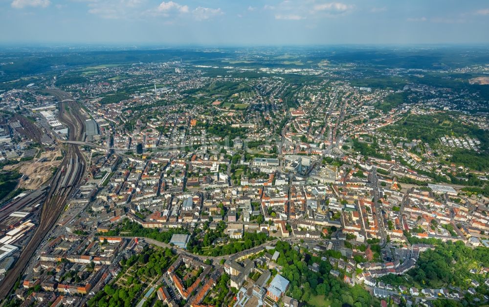 Luftbild Hagen - Stadtansicht vom Innenstadtbereich in Hagen im Bundesland Nordrhein-Westfalen, Deutschland