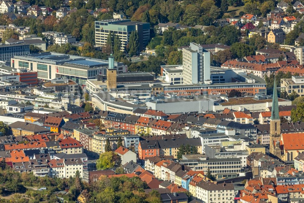 Hagen aus der Vogelperspektive: Stadtansicht vom Innenstadtbereich in Hagen im Bundesland Nordrhein-Westfalen, Deutschland