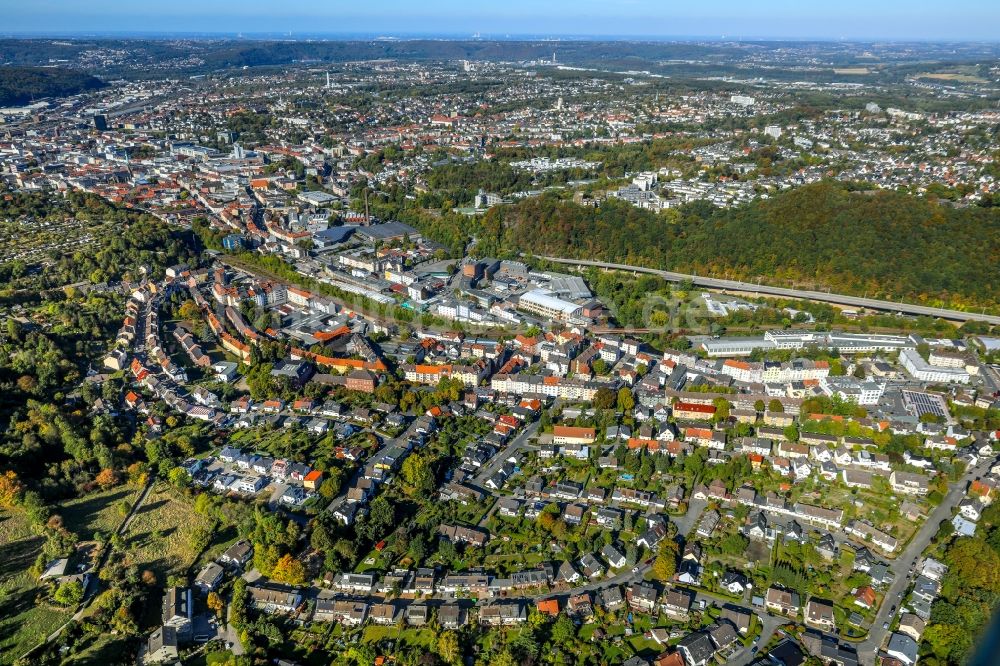 Luftbild Hagen - Stadtansicht vom Innenstadtbereich in Hagen im Bundesland Nordrhein-Westfalen, Deutschland