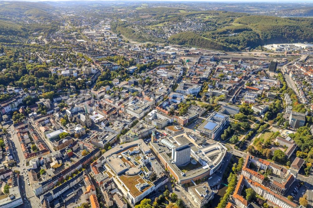 Luftbild Hagen - Stadtansicht vom Innenstadtbereich in Hagen im Bundesland Nordrhein-Westfalen, Deutschland