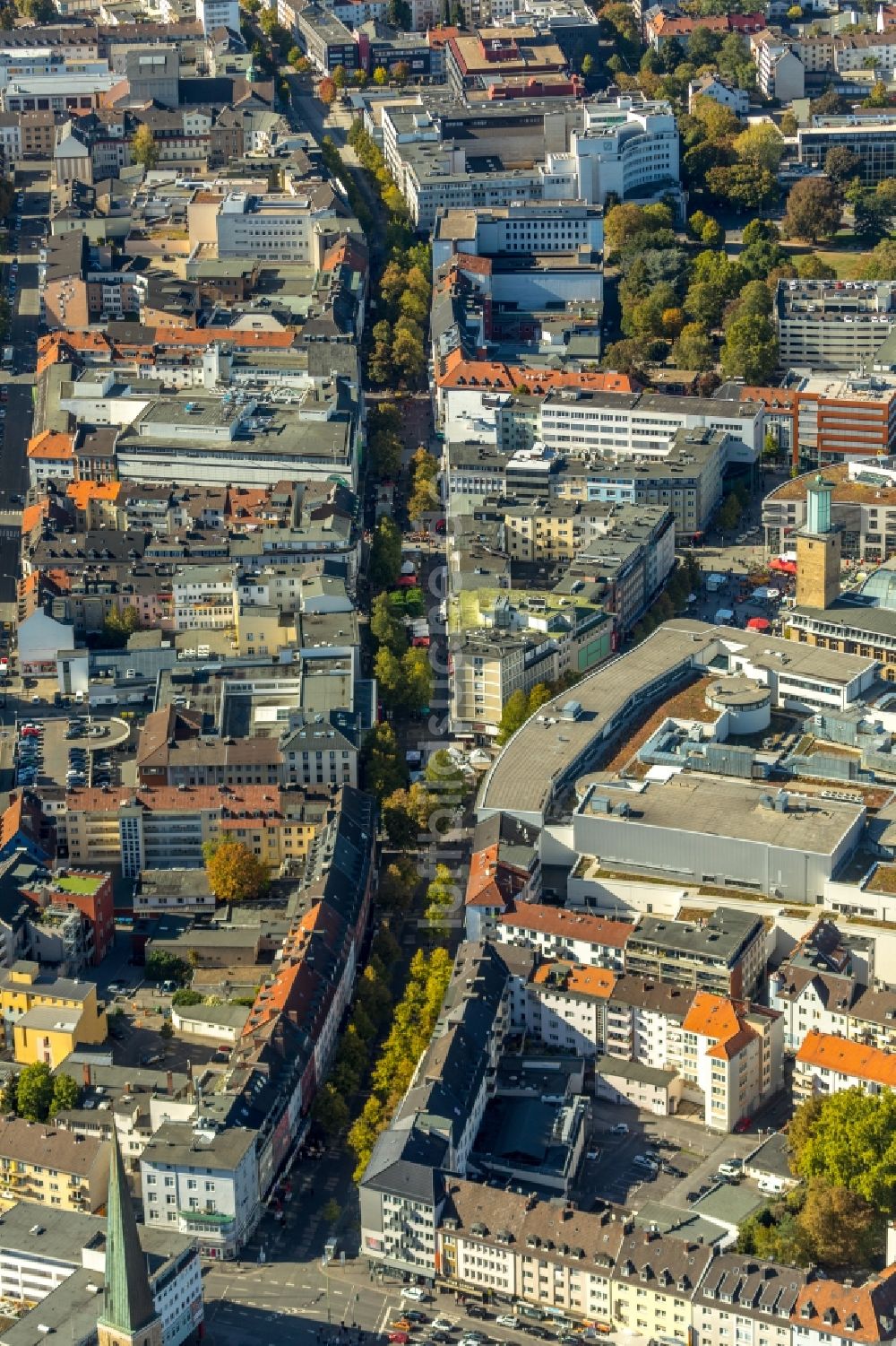 Luftbild Hagen - Stadtansicht vom Innenstadtbereich in Hagen im Bundesland Nordrhein-Westfalen, Deutschland