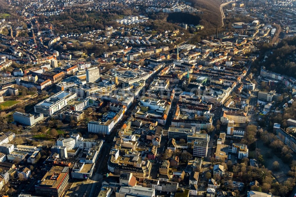 Luftbild Hagen - Stadtansicht vom Innenstadtbereich in Hagen im Bundesland Nordrhein-Westfalen, Deutschland