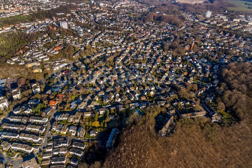 Luftbild Hagen - Stadtansicht vom Innenstadtbereich in Hagen im Bundesland Nordrhein-Westfalen, Deutschland