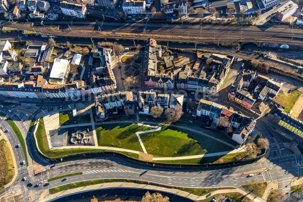 Hagen aus der Vogelperspektive: Stadtansicht vom Innenstadtbereich in Hagen im Bundesland Nordrhein-Westfalen, Deutschland