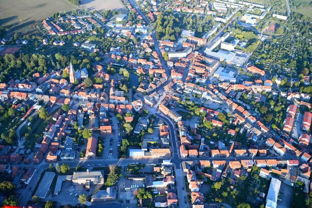 Luftbild Hagenow - Stadtansicht vom Innenstadtbereich in Hagenow im Bundesland Mecklenburg-Vorpommern, Deutschland