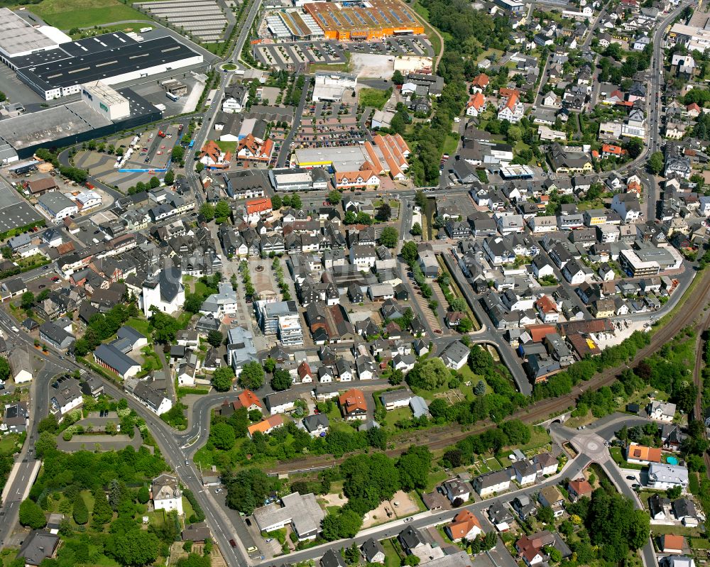 Luftaufnahme Haiger - Stadtansicht vom Innenstadtbereich in Haiger im Bundesland Hessen, Deutschland