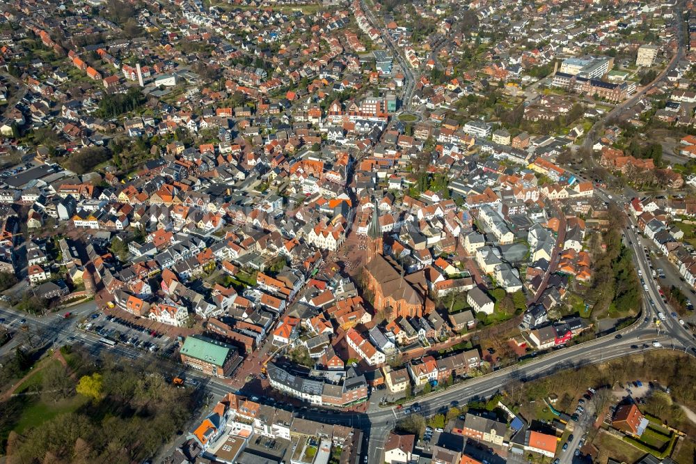 Haltern am See aus der Vogelperspektive: Stadtansicht vom Innenstadtbereich in Haltern am See im Bundesland Nordrhein-Westfalen