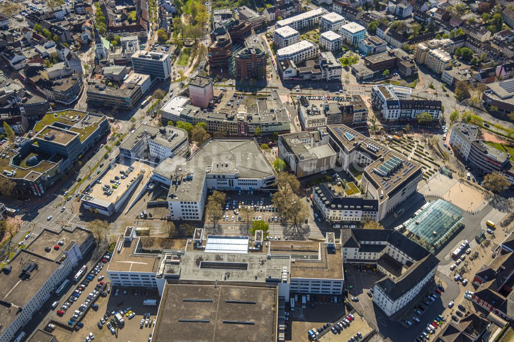 Hamm von oben - Stadtansicht vom Innenstadtbereich in Hamm im Bundesland Nordrhein-Westfalen, Deutschland