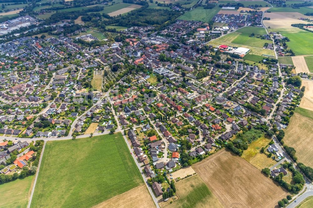 Hamminkeln aus der Vogelperspektive: Stadtansicht vom Innenstadtbereich in Hamminkeln im Bundesland Nordrhein-Westfalen, Deutschland