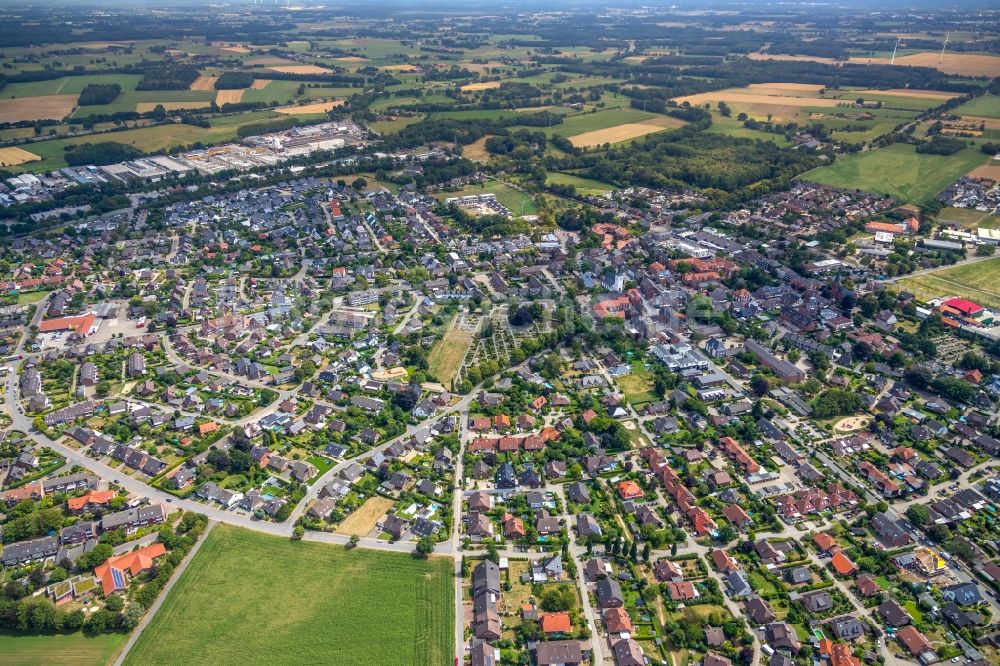 Luftbild Hamminkeln - Stadtansicht vom Innenstadtbereich in Hamminkeln im Bundesland Nordrhein-Westfalen, Deutschland