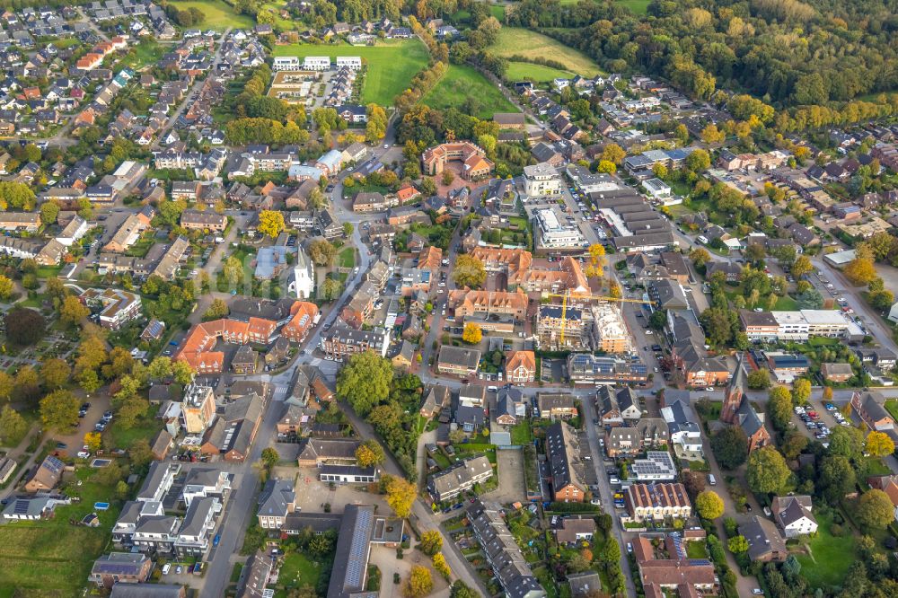 Luftbild Hamminkeln - Stadtansicht vom Innenstadtbereich in Hamminkeln im Bundesland Nordrhein-Westfalen, Deutschland