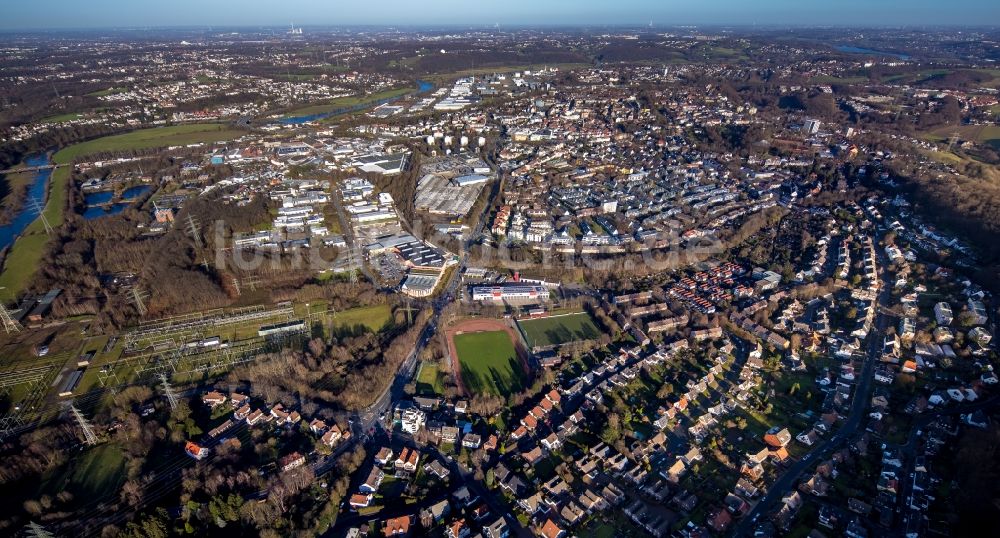 Luftaufnahme Hattingen - Stadtansicht vom Innenstadtbereich in Hattingen im Bundesland Nordrhein-Westfalen, Deutschland