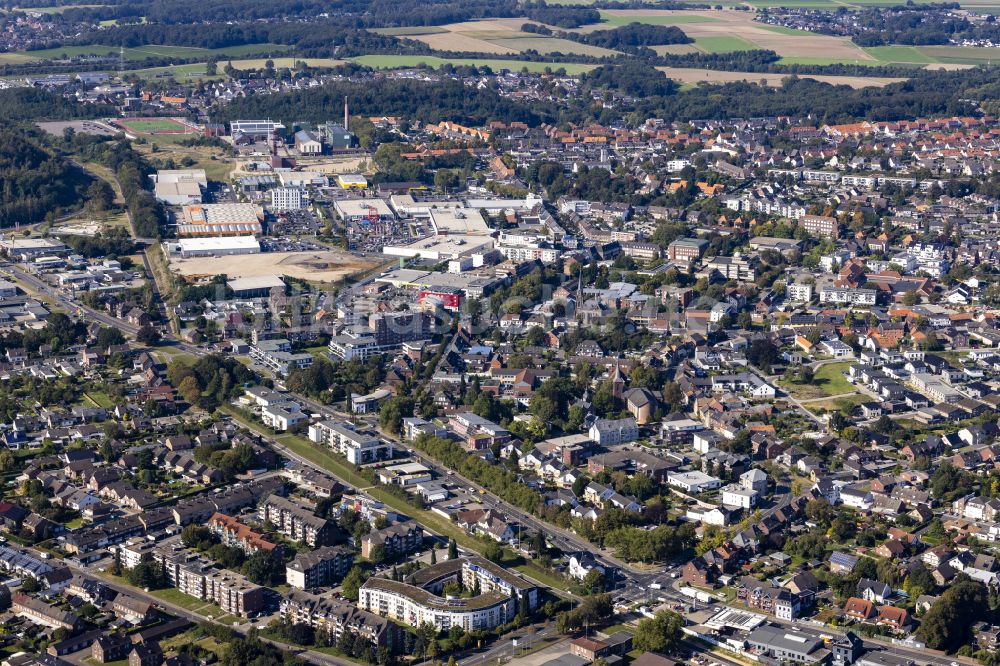 Luftbild Hückelhoven - Stadtansicht vom Innenstadtbereich in Hückelhoven im Bundesland Nordrhein-Westfalen, Deutschland