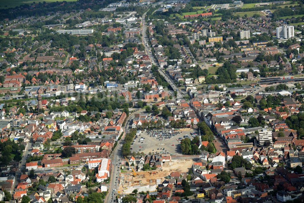 Luftbild Heide - Stadtansicht vom Innenstadtbereich in Heide im Bundesland Schleswig-Holstein