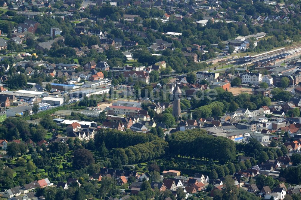 Heide aus der Vogelperspektive: Stadtansicht vom Innenstadtbereich in Heide im Bundesland Schleswig-Holstein