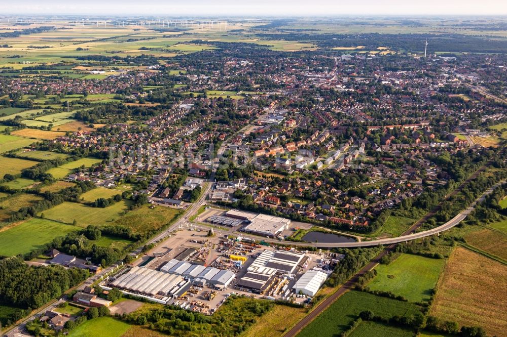 Luftaufnahme Heide - Stadtansicht vom Innenstadtbereich in Heide im Bundesland Schleswig-Holstein, Deutschland