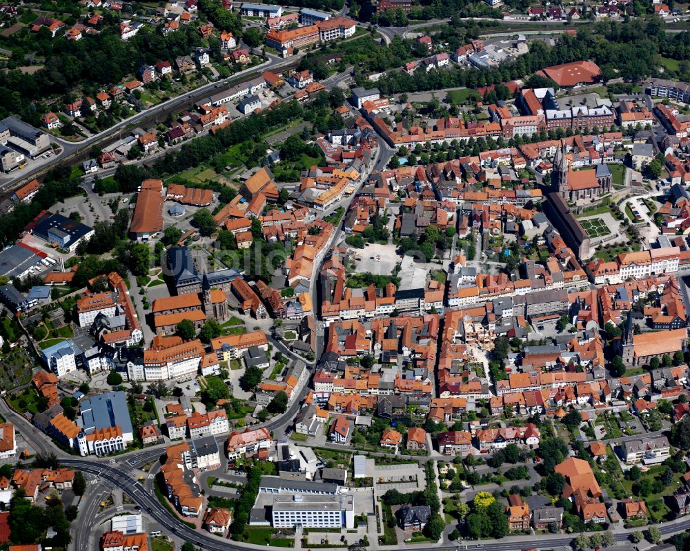 Heilbad Heiligenstadt aus der Vogelperspektive: Stadtansicht vom Innenstadtbereich in Heilbad Heiligenstadt im Bundesland Thüringen, Deutschland