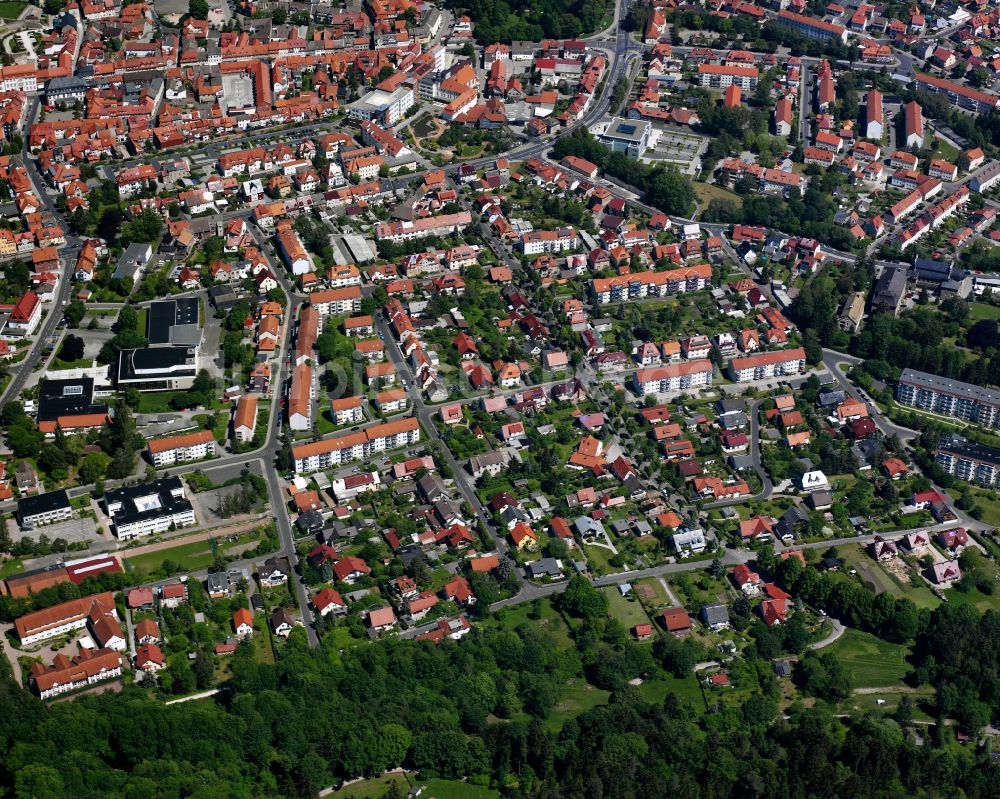 Luftbild Heilbad Heiligenstadt - Stadtansicht vom Innenstadtbereich in Heilbad Heiligenstadt im Bundesland Thüringen, Deutschland