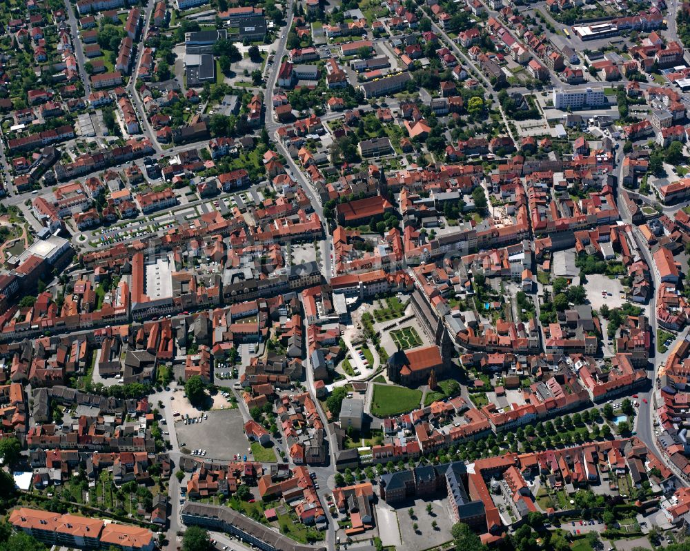 Luftaufnahme Heilbad Heiligenstadt - Stadtansicht vom Innenstadtbereich in Heilbad Heiligenstadt im Bundesland Thüringen, Deutschland