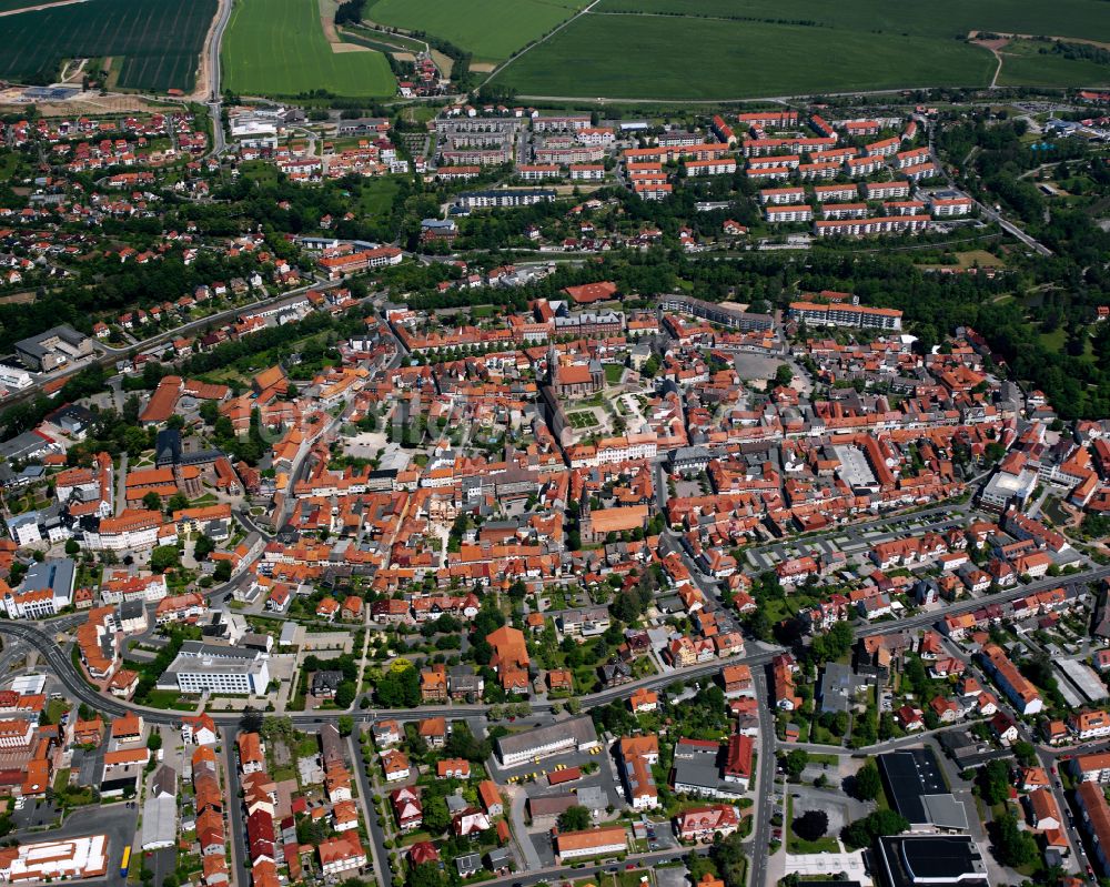 Heilbad Heiligenstadt aus der Vogelperspektive: Stadtansicht vom Innenstadtbereich in Heilbad Heiligenstadt im Bundesland Thüringen, Deutschland