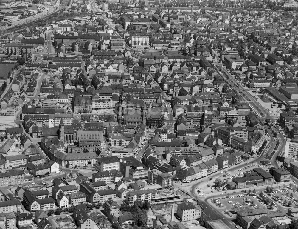 Luftbild Heilbronn - Stadtansicht vom Innenstadtbereich in Heilbronn im Bundesland Baden-Württemberg, Deutschland