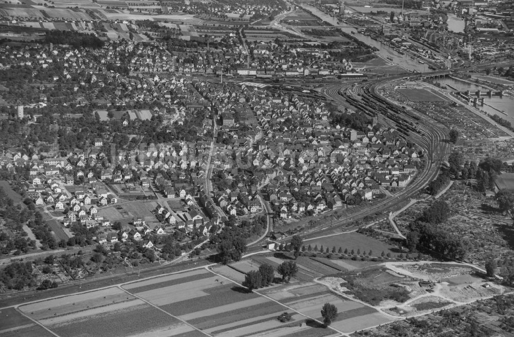 Heilbronn aus der Vogelperspektive: Stadtansicht vom Innenstadtbereich in Heilbronn im Bundesland Baden-Württemberg, Deutschland