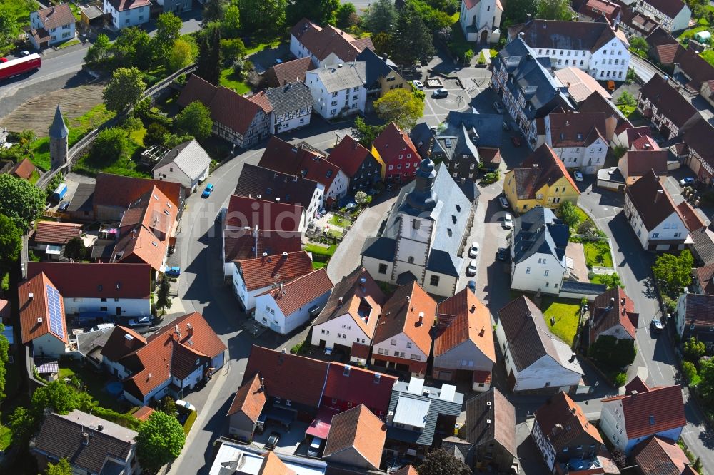 Luftbild Herbstein - Stadtansicht vom Innenstadtbereich in Herbstein im Bundesland Hessen, Deutschland