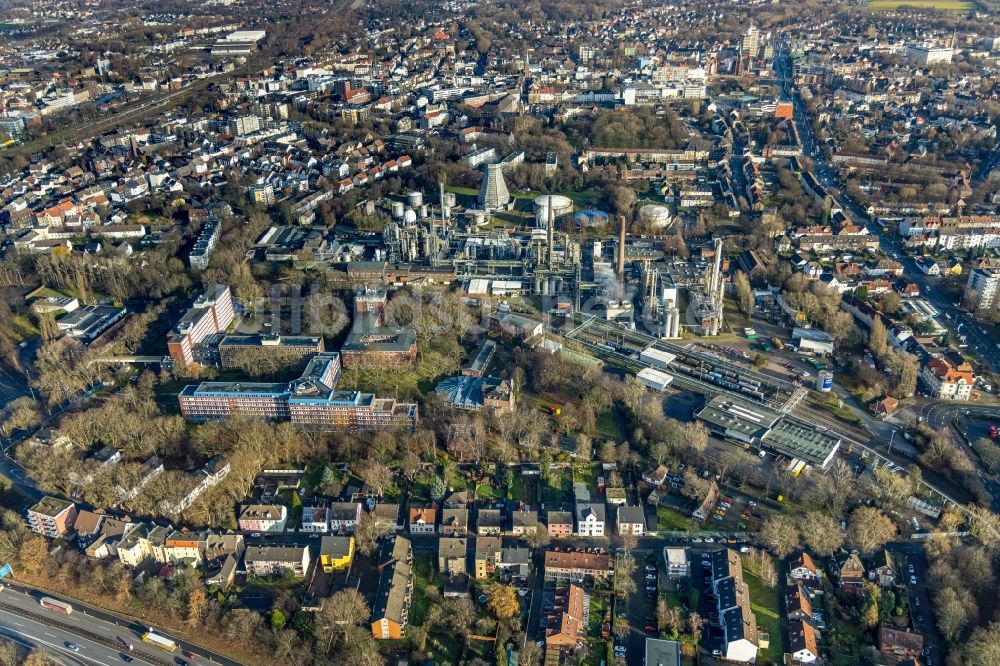 Herne aus der Vogelperspektive: Stadtansicht vom Innenstadtbereich in Herne im Bundesland Nordrhein-Westfalen, Deutschland