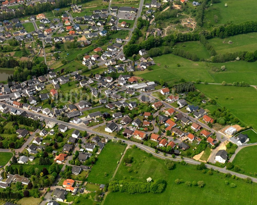 Luftaufnahme Herschbach - Stadtansicht vom Innenstadtbereich in Herschbach im Bundesland Rheinland-Pfalz