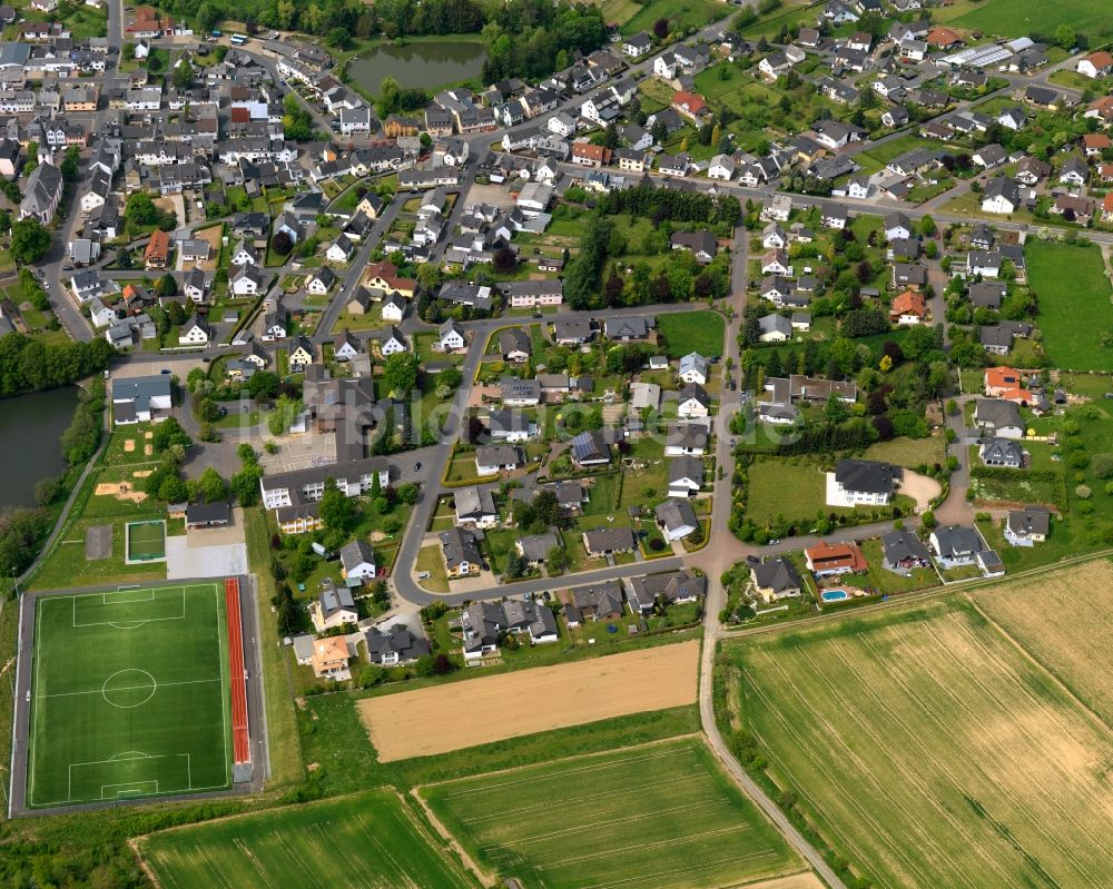 Herschbach von oben - Stadtansicht vom Innenstadtbereich in Herschbach im Bundesland Rheinland-Pfalz