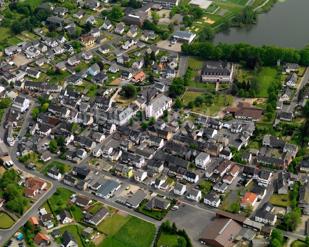 Luftaufnahme Herschbach - Stadtansicht vom Innenstadtbereich in Herschbach im Bundesland Rheinland-Pfalz