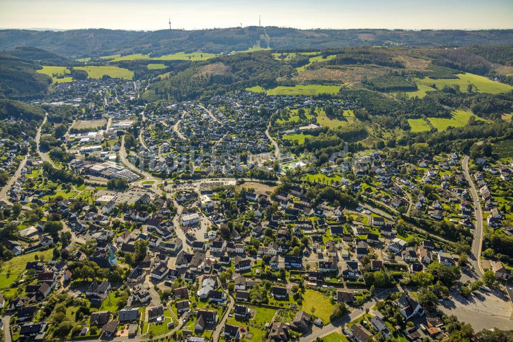 Luftbild Herscheid - Stadtansicht vom Innenstadtbereich in Herscheid im Bundesland Nordrhein-Westfalen, Deutschland