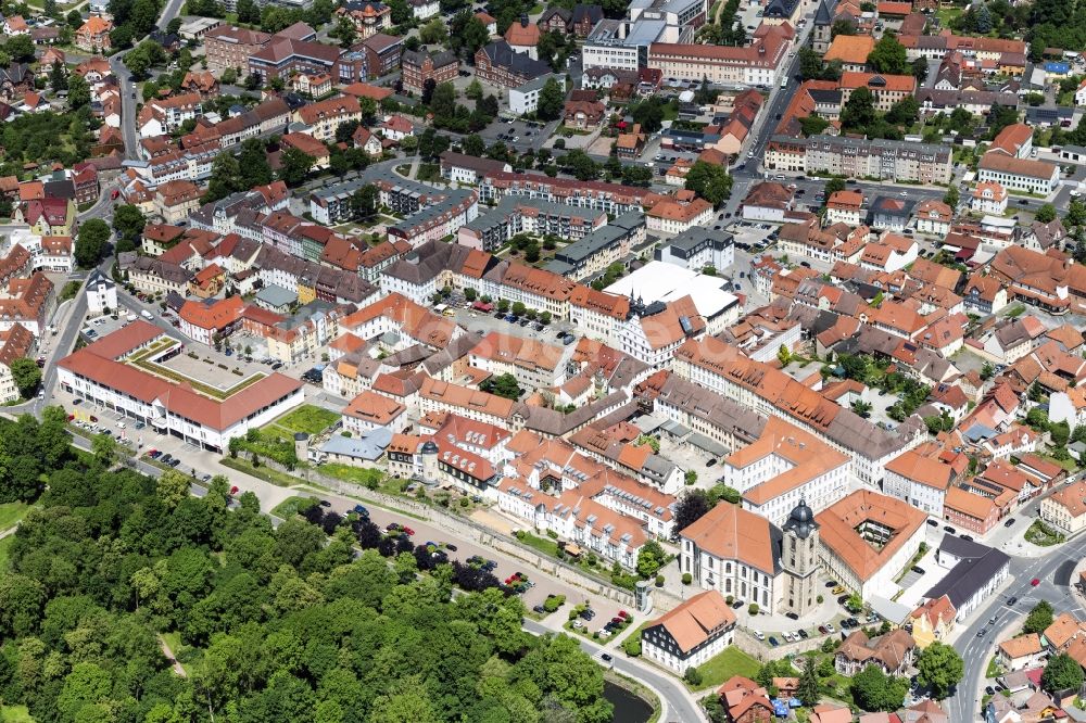 Luftbild Hildburghausen - Stadtansicht vom Innenstadtbereich in Hildburghausen im Bundesland Thüringen, Deutschland