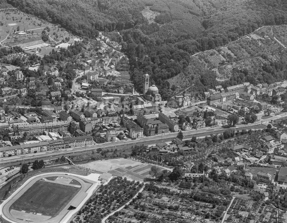 Luftbild Baden-Baden - Stadtansicht vom Innenstadtbereich mit historischen gebäuden in Baden-Baden im Bundesland Baden-Württemberg, Deutschland